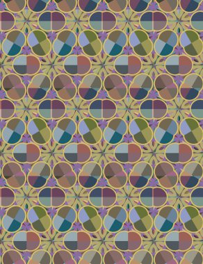 Geometrik şekilli kusursuz desen vektör çizimi