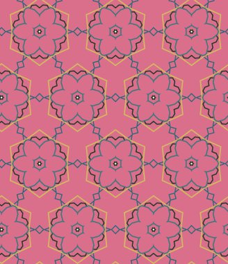 Soyut geometrik şekilli kusursuz desen