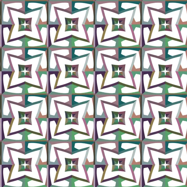 Modèle Sans Couture Avec Des Formes Géométriques Répétées Illustration Vectorielle — Image vectorielle