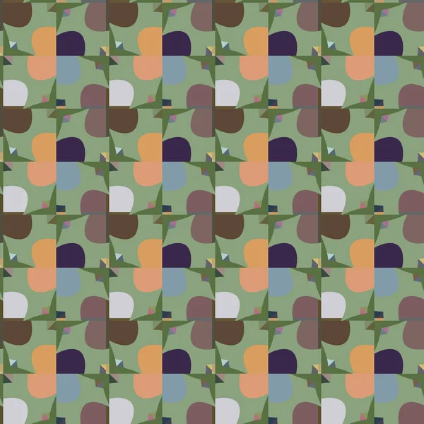 Geometrik şekilli kusursuz desen vektör çizimi