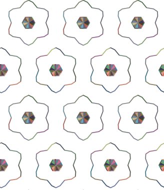 Soyut geometrik şekilli kusursuz desen