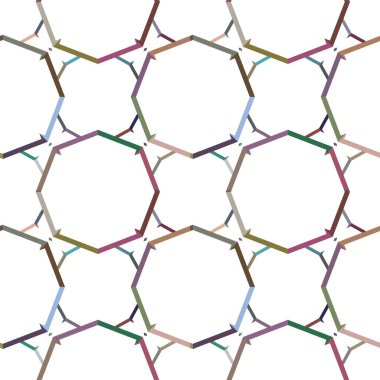 Geometrik şekilli kusursuz desen vektör çizimi