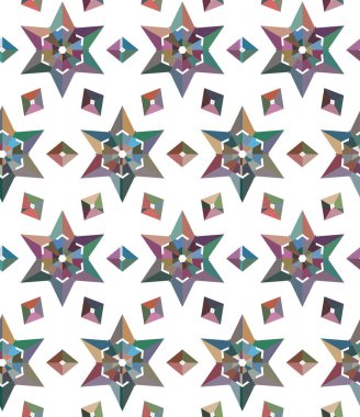 Geometrik şekilli kusursuz desen vektör çizimi