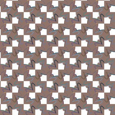 farklı geometrik şekillere sahip soyut, pürüzsüz desensiz vektör çizimi