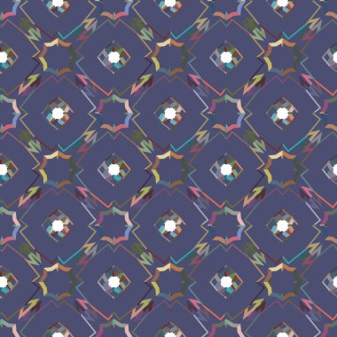 Geometrik şekilli kusursuz desen vektör çizimi