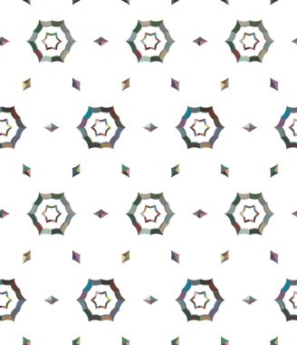 Geometrik şekilli kusursuz desen vektör çizimi