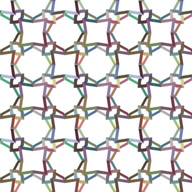 farklı geometrik şekillere sahip soyut, pürüzsüz desensiz vektör çizimi