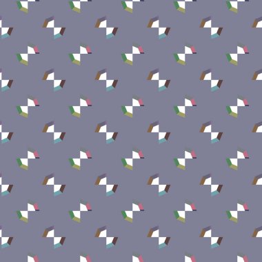 Geometrik şekilli kusursuz desen vektör çizimi