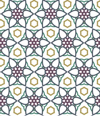 Tekrarlanan geometrik şekilli kusursuz desen, vektör illüstrasyonuName