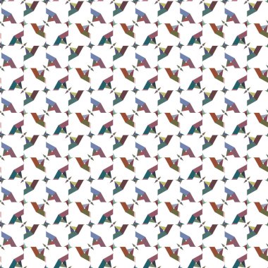 Geometrik şekilli kusursuz desen vektör çizimi