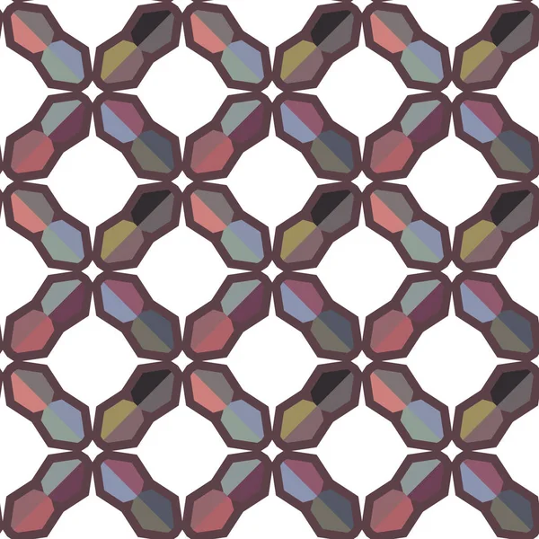 Modello Senza Soluzione Continuità Con Forme Geometriche Illustrazione Vettoriale — Vettoriale Stock