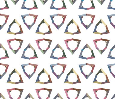 Geometrik şekilli kusursuz desen vektör çizimi
