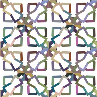 Soyut geometrik şekilli kusursuz desen