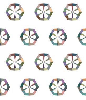 Geometrik şekilli kusursuz desen vektör çizimi