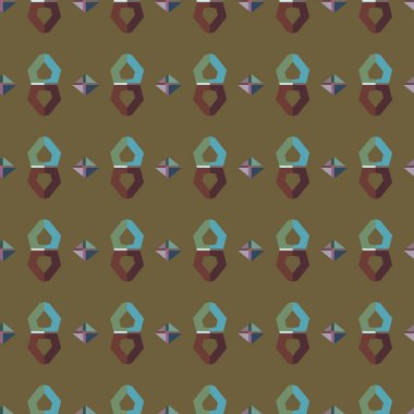 Geometrik şekilli kusursuz desen vektör çizimi