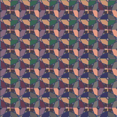 Tekrarlanan geometrik şekilli kusursuz desen, vektör illüstrasyonuName