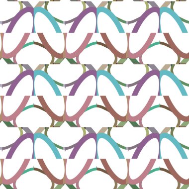 Geometrik şekilli kusursuz desen vektör çizimi