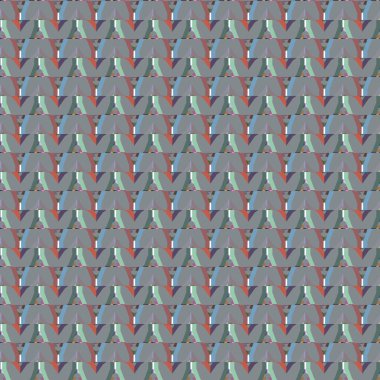 farklı geometrik şekillere sahip soyut, pürüzsüz desensiz vektör çizimi