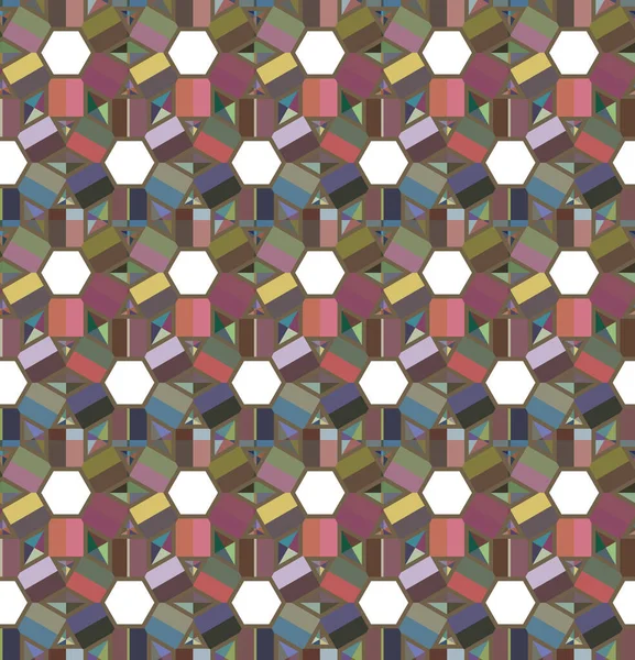 Απρόσκοπτη Μοτίβο Γεωμετρικά Επαναλαμβανόμενα Σχήματα Διανυσματική Απεικόνιση — Διανυσματικό Αρχείο