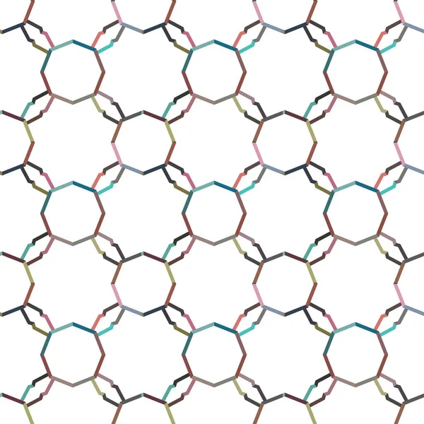 Nahtloses Muster Mit Geometrisch Wiederholten Formen Vektorillustration — Stockvektor