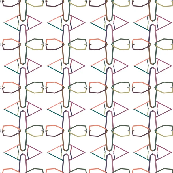 Nahtlose Muster Mit Geometrischen Formen Vektorillustration — Stockvektor