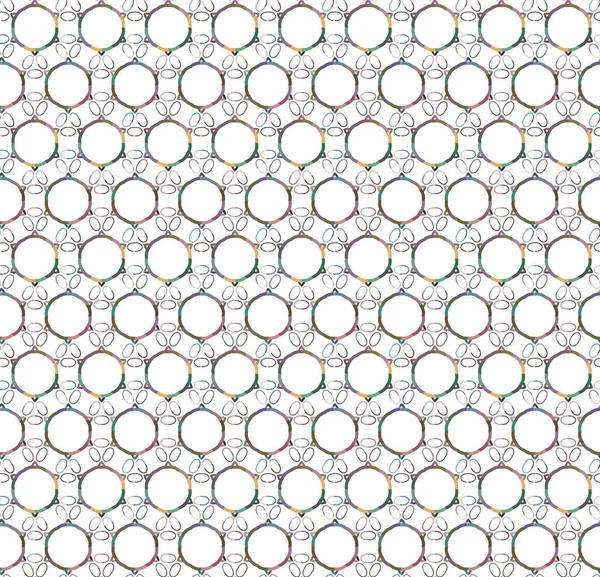 Padrão Sem Costura Com Formas Geométricas Ilustração Vetorial — Vetor de Stock