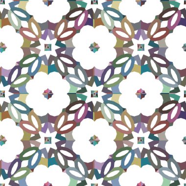 Soyut geometrik şekilli kusursuz desen