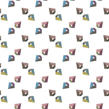 Geometrik şekilli kusursuz desen vektör çizimi 