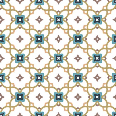 Geometrik şekilli kusursuz desen vektör çizimi