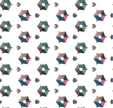 Geometrik şekilli kusursuz desen vektör çizimi