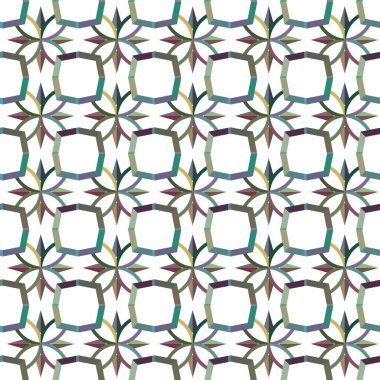 Geometrik şekilli kusursuz desen vektör çizimi