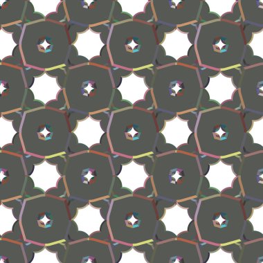 Geometrik şekilli kusursuz desen vektör çizimi