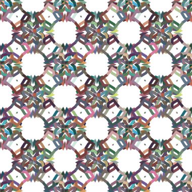 Geometrik şekilli kusursuz desen vektör çizimi 