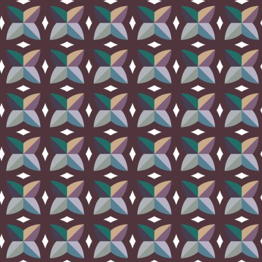 Soyut geometrik şekilli kusursuz desen