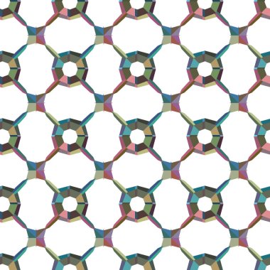 farklı geometrik şekillere sahip soyut, pürüzsüz desensiz vektör çizimi