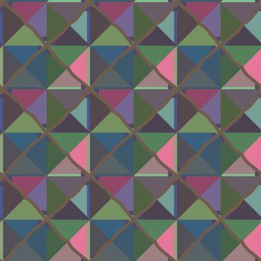 Soyut geometrik şekilli kusursuz desen