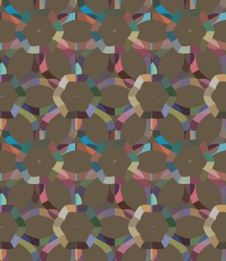 Geometrik şekilli kusursuz desen vektör çizimi