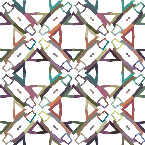 幾何学的な繰り返し形状とシームレスなパターン ベクトルイラスト — ストックベクタ