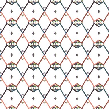 Tekrarlanan geometrik şekilli kusursuz desen, vektör illüstrasyonuName