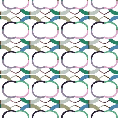 Geometrik şekilli kusursuz desen vektör çizimi