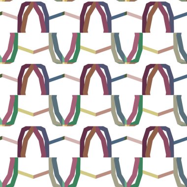 Geometrik şekilli kusursuz desen vektör çizimi