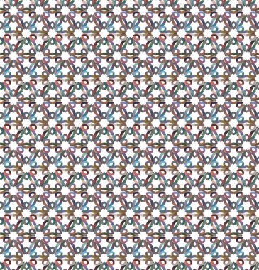 Geometrik şekilli kusursuz desen vektör çizimi