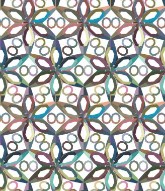 Tekrarlanan geometrik şekilli kusursuz desen, vektör illüstrasyonuName