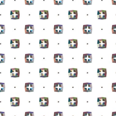 Geometrik şekilli kusursuz desen vektör çizimi