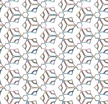 Geometrik şekilli kusursuz desen vektör çizimi