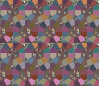 Soyut geometrik şekilli kusursuz desen