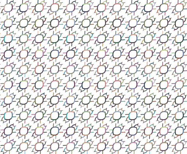 Padrão Sem Costura Com Formas Geométricas Repetidas Ilustração Vetorial —  Vetores de Stock