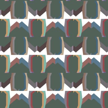 Soyut geometrik şekilli kusursuz desen