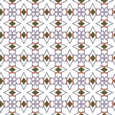 Geometrik şekilli kusursuz desen vektör çizimi