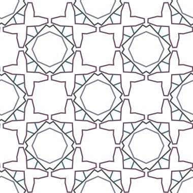 Geometrik şekilli kusursuz desen vektör çizimi